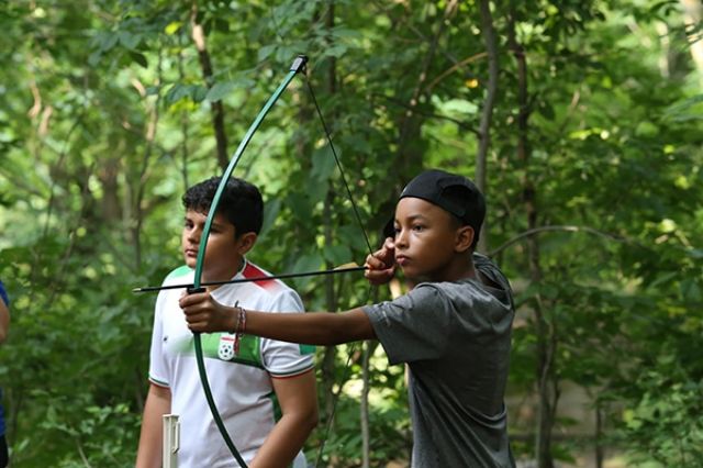Two young archers