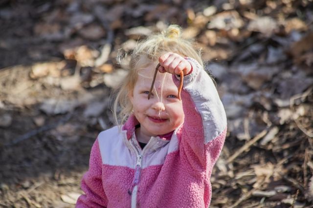 child playing outside