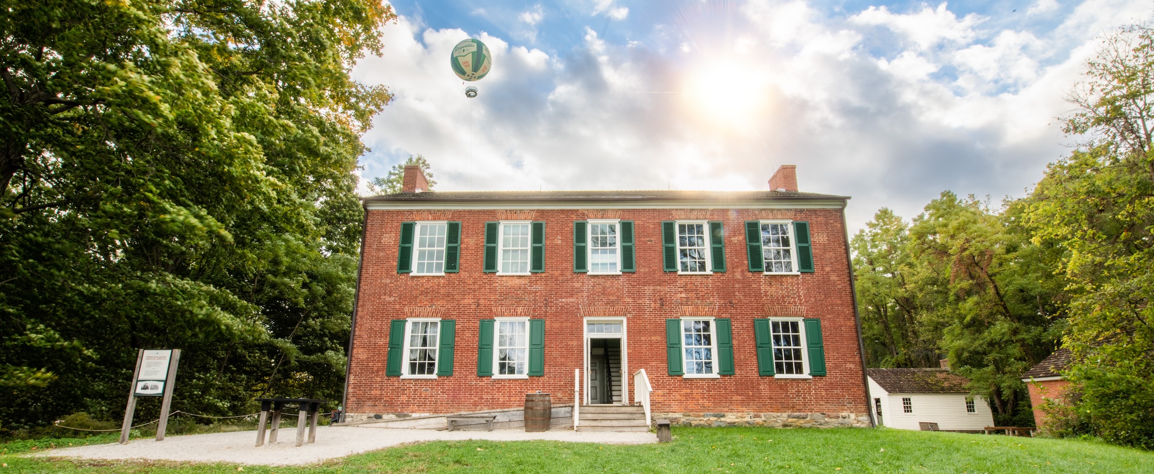 William Conner house with balloon in the background