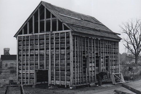 Original photo of the Turner House being reconstructed.